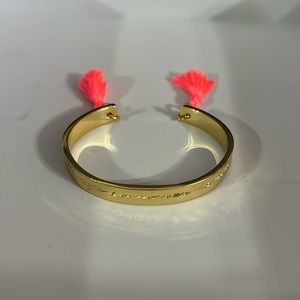 Lilly Pulitzer It’s Always Summer Somewhere Bangle Cuff Tassel Fringe Bracelet